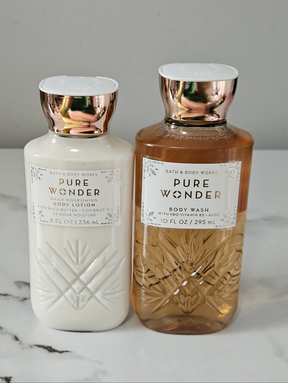 Bath & Body Works Pure Wonder Body Lotion & Body Gel 2 Piece Set